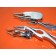 Chrome Billet Mirrors Flamed Stems 3D Flames for Harey and Other Motorcycles