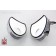 Chrome Mirrors with Built-In LED Turn Signals and Covex Wide Angle Lens for Harley Touring Fairing