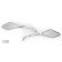 Chrome Billet Convex Mirrors Set (Golf style) for Harley-Davidson and Metric Motorcycles