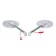 Chrome Mirrors for Harley with Built-In LED Turn Signals/Running Lights