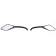 Black Billet Convex Mirrors Set (Golf Tribal style) for Harley-Davidson and Metric Motorcycles