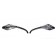 Black Billet Convex Mirrors Set (Golf Tribal style) for Harley-Davidson and Metric Motorcycles
