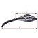 Black Billet Convex Mirrors Set (Golf Tribal style) for Harley-Davidson and Metric Motorcycles