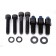 Black Billet Convex Mirrors Set (Golf Tribal style) for Harley-Davidson and Metric Motorcycles