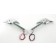 Chrome Mirrors for Harley with Built-In LED Turn Signals/Running Lights