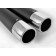 3.5" Harley-Davidson FLH FLT Dresser Road King Exhaust Mufflers Black with Chrome Tips
