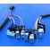 16" Rise Black Frisco Chubby Ape Hangers 1-1/4" Diameter with Hand Controls and Switches for Harley Motorcycles