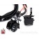 Blackout Kit. El Diablo 16" Black Ape Hangers with Black Hand Controls Switches Grips and Mirrors for Harley-Davidson