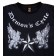 Demon's Cycle SPECIAL Heraldic Griffins with Nautical Star and Demon Skull T-Shirt (Black XL)