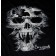 Demon's Cycle SPECIAL Heraldic Griffins with Nautical Star and Demon Skull T-Shirt (Black XXL)