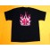 Demon's Cycle Logo T-Shirt. Flamed Maltese Cross. Black L