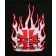 Demon's Cycle Logo T-Shirt. Flamed Maltese Cross. Black L